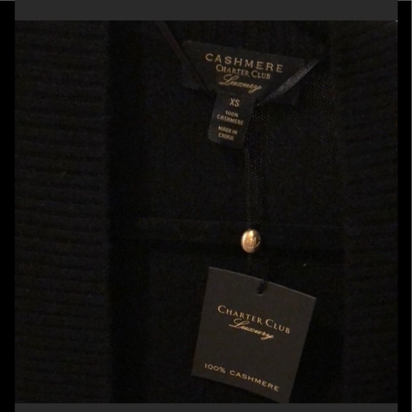 L. Charter Club Cashmere Ribbed Open-Front Cardigan, - Picture 10 of 12